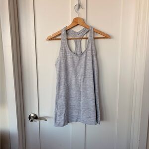 lululemon athletica Heather Light Gray Racerback Tank